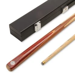 PRO147 PRO147 JUNIOR CHAMPION 42 Inch Traditional 2pc Kids Pool Snooker Cue Matching Ash Grain 9.5mm Tip With 42 Inch BLACK HARD Case - SE13