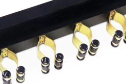 Cue + Case Funky Chalk 8 Way STRAIGHT Wall Mounted Snooker Pool Cue Rack With Brass Clips - Holds 8 Cues -Billiards Shop IMG 9870edit2