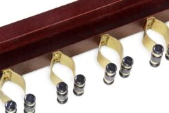 Cue + Case Funky Chalk 8 Way STRAIGHT Wall Mounted Snooker Pool Cue Rack With Brass Clips - Holds 8 Cues -Billiards Shop IMG 9892edit