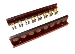 Cue + Case Funky Chalk 8 Way STRAIGHT Wall Mounted Snooker Pool Cue Rack With Brass Clips - Holds 8 Cues -Billiards Shop IMG 9898edit2