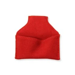 Cue & Case Imitation Suede RED Chalk Pouch With Belt Hook - For Snooker & Pool Players