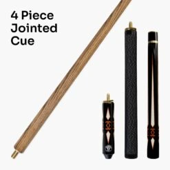 Jonny 8 Ball Jonny 8 Ball 'INCA' 9mm Tip, Adjustable 4 Piece Ash Pool Cue - Shorten To 45" -Billiards Shop Inca 6