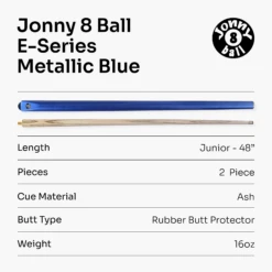 Jonny 8 Ball Jonny 8 Ball Metallic E-Series 2 Piece Centre Joint Snooker Pool Cue 9.5mm Tip 28 Jonny 8 Ball Jonny 8 Ball Metallic E-Series 2 Piece Centre Joint Snooker Pool Cue 9.5mm Tip -Billiards Shop J8B MB 7