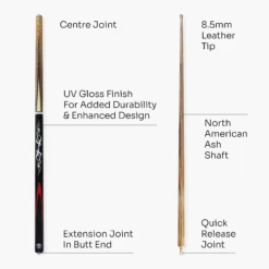 Jonny 8 Ball Jonny 8 Ball SILVER SMOKE 57 Inch 2 Piece Centre Joint Ash English Pool Cue With 8.5mm Tip 12 Jonny 8 Ball Jonny 8 Ball SILVER SMOKE 57 Inch 2 Piece Centre Joint Ash English Pool Cue With 8.5mm Tip -Billiards Shop J8B SILVER SMOKE 4