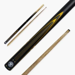 Jonny 8 Ball Jonny 8 Ball 57 Inch 3 Piece Length Adjustable Snooker Pool Cue 9mm Tip - Shorten To 44" -Billiards Shop J8B YELLOW POWERLINE 1