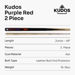 Kudos Kudos Classic Range 48 Inch Junior Kids 2 Piece Snooker Pool Cue With 9.5mm Tip 36 Kudos Kudos Classic Range 48 Inch Junior Kids 2 Piece Snooker Pool Cue With 9.5mm Tip -Billiards Shop KC PR 7