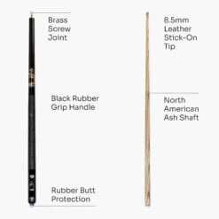 Jonny 8 Ball Jonny 8 Ball 57" Risque 8 BALL LADY 2pc Ash Snooker Pool Cue 9mm Tip 17oz - 20oz -Billiards Shop Lady 4