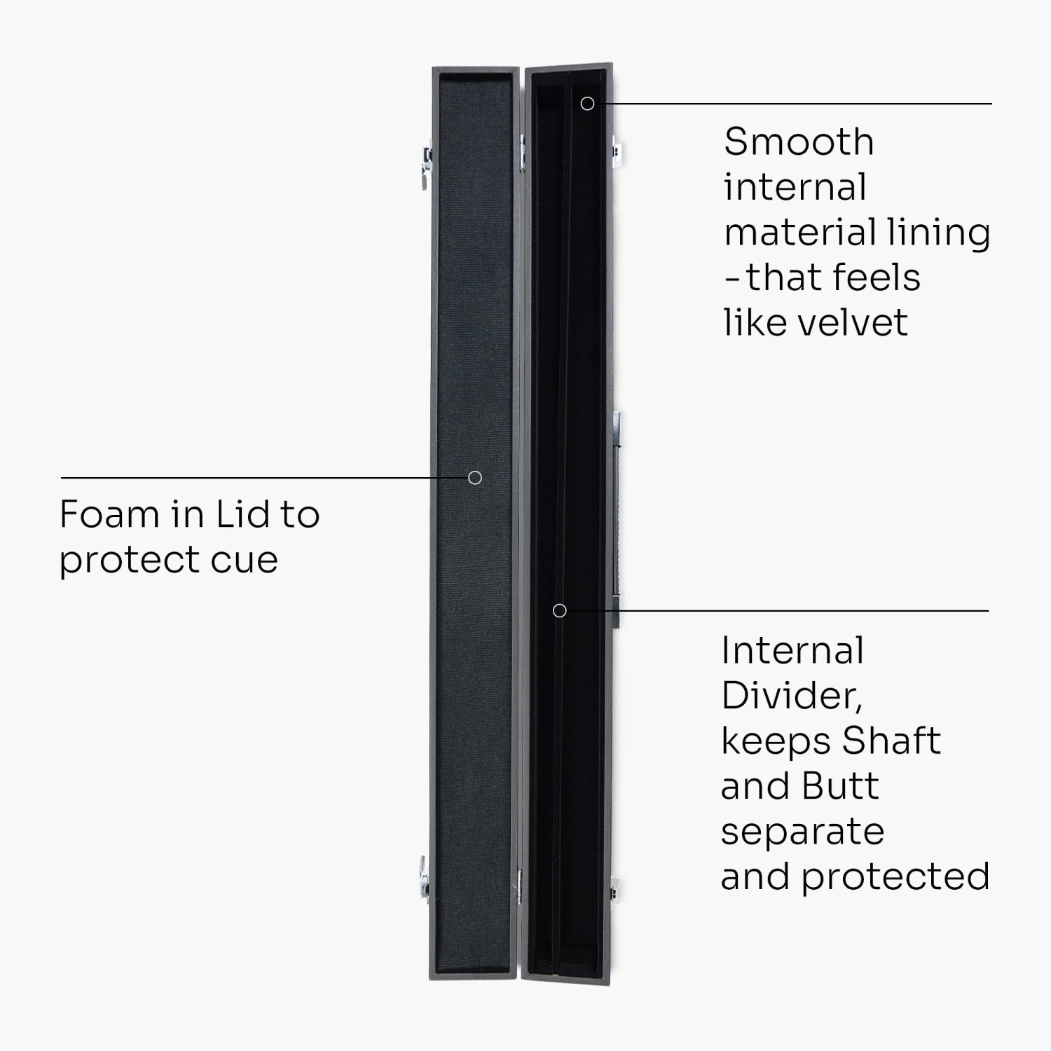 BCE BCE MARK SELBY Metallic BLACK Simulated Graphite 2pc Snooker Cue & HARD CASE 8 BCE BCE MARK SELBY Metallic BLACK Simulated Graphite 2pc Snooker Cue & HARD CASE - Image 6