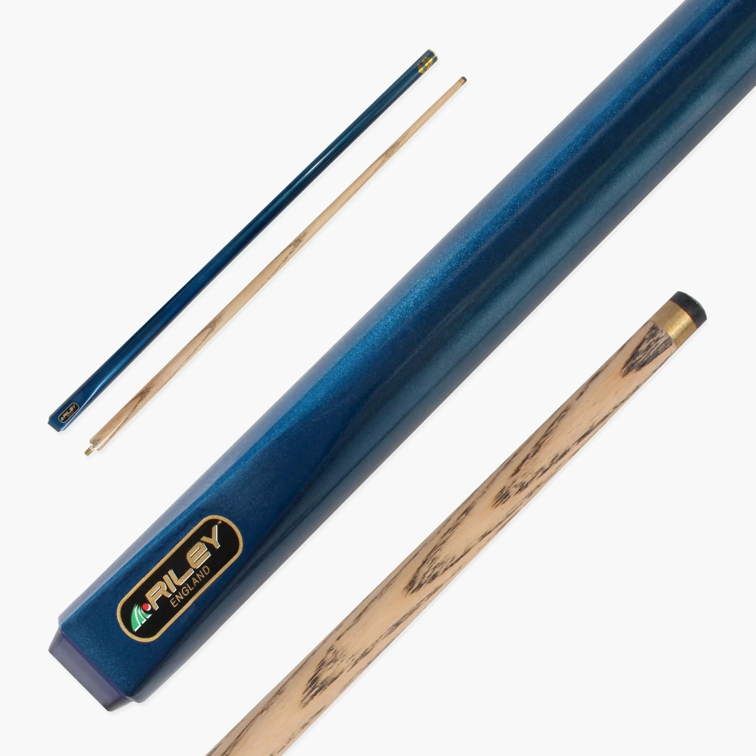 Riley Riley METALLIC BLUE Butt 2 Piece Ash Snooker & Pool Cue - 9.5mm Tip, 17oz - 18oz 3 Riley Riley METALLIC BLUE Butt 2 Piece Ash Snooker & Pool Cue - 9.5mm Tip, 17oz - 18oz