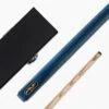 Riley Riley METALLIC BLUE 2pc Ash English Pool Cue & Plain Black HARD CASE 8.5mm Tip -Billiards Shop Metallic Blue 1 with Case