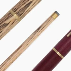 Baize Master Baize Master PURPLE HEART 57 Inch 3 Piece Length Adjustable Double Joint Ash Snooker Pool Cue With 9.5mm Tip + Mini Butt - Shorten To 43 Inches -Billiards Shop PurpleHeart6