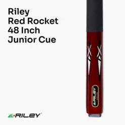Riley Riley Red Rocket 48 Inch 2 Piece Kids Cue And Case Set 9.5mm Tip With Riley Sleeve Case -Billiards Shop RedRocket2