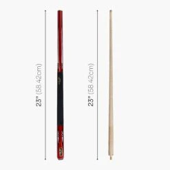 Riley Riley Red Rocket 48 Inch 2 Piece Kids Cue And Case Set 9.5mm Tip With Riley Sleeve Case -Billiards Shop RedRocket5