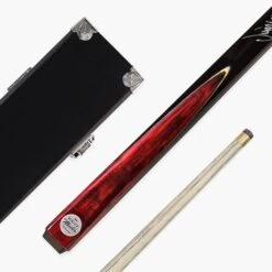 Baize Master Baize Master Jimmy White Conquest 57 Inch Cue And Case Set 9.5mm Tip With Black Hard Case -Billiards Shop Red 1