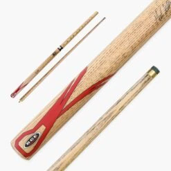 BCE BCE Mark Selby RED CLASSIC ASH Weight Adjustable 57" 2pc Ash Pool Snooker Cue - 9.5mm