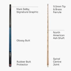 BCE BCE Mark Selby SAPPHIRE 2 Piece Ash Pool Snooker Cue & Soft Case - JW3000 -Billiards Shop Sapphire4 f2c31ec5 5a3f 4346 aa61 c65ac522952e