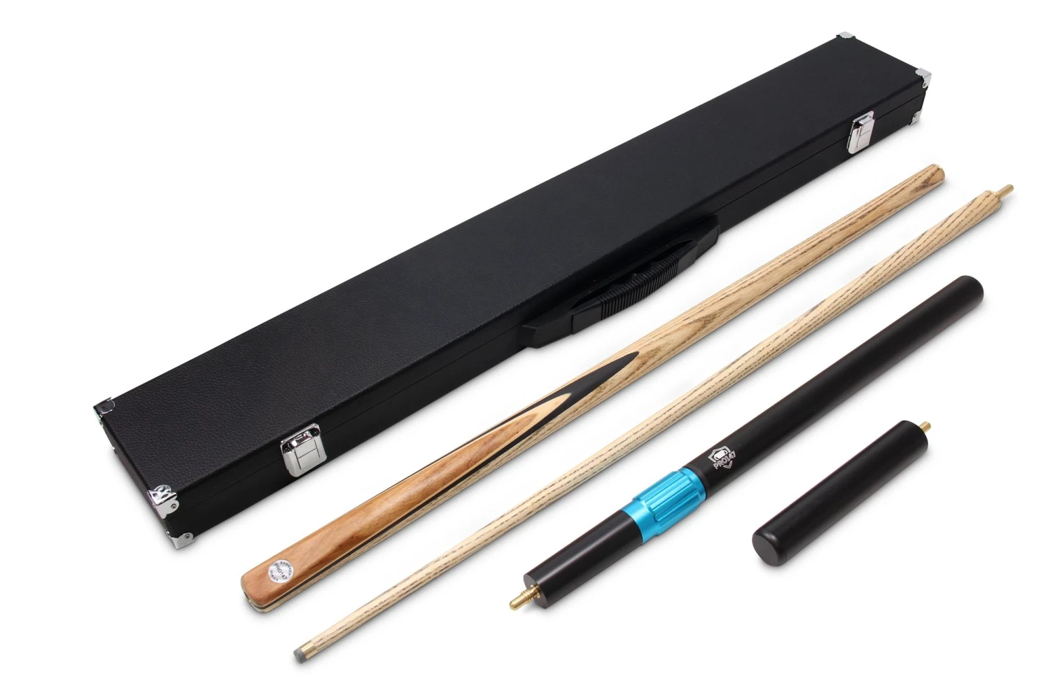 PRO147 PRO147 CLASSIC ROSEWOOD P3/E 57 Inch Snooker Pool Cue Set 2pc Centre Joint Non-matching Ash Cue With PRO147 Long Telescopic Extension, Mini Butt And 3 Slot Case - 9.5mm Tip 4 PRO147 PRO147 CLASSIC ROSEWOOD P3/E 57 Inch Snooker Pool Cue Set 2pc Centre Joint Non-matching Ash Cue With PRO147 Long Telescopic Extension, Mini Butt And 3 Slot Case - 9.5mm Tip - Image 2