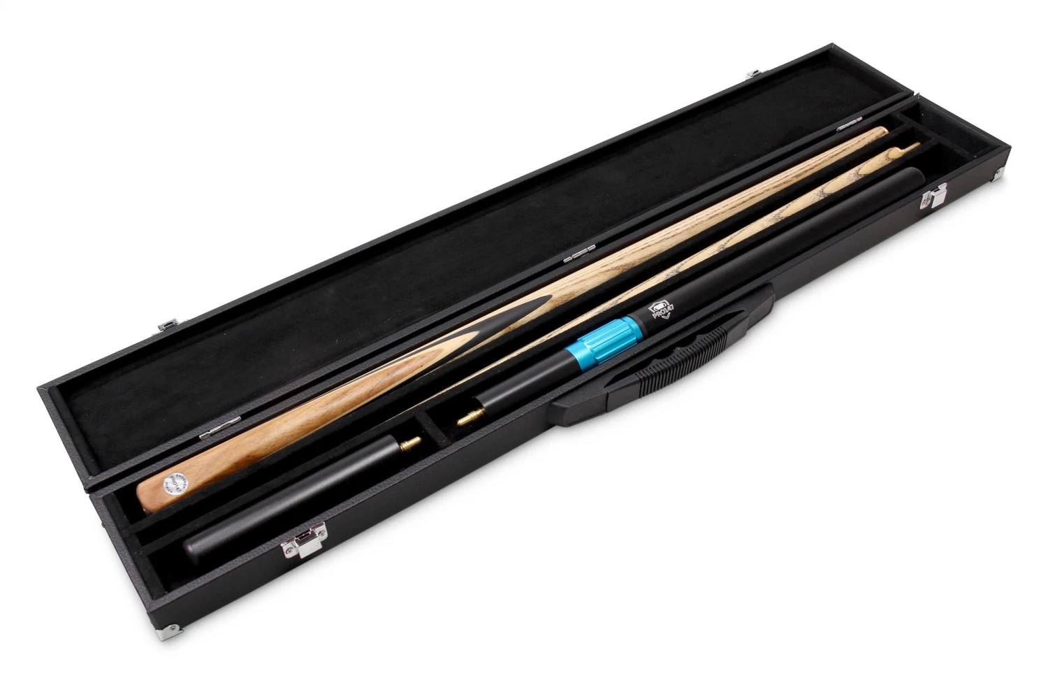 PRO147 PRO147 CLASSIC ROSEWOOD P3/E 57 Inch Snooker Pool Cue Set 2pc Centre Joint Non-matching Ash Cue With PRO147 Long Telescopic Extension, Mini Butt And 3 Slot Case - 9.5mm Tip 5 PRO147 PRO147 CLASSIC ROSEWOOD P3/E 57 Inch Snooker Pool Cue Set 2pc Centre Joint Non-matching Ash Cue With PRO147 Long Telescopic Extension, Mini Butt And 3 Slot Case - 9.5mm Tip - Image 3