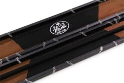 Baize Master Baize Master WHITE STITCH 2pc Deluxe Snooker Pool Cue Case With Plastic Ends Black And Brown Interior -Billiards Shop bimage93744785