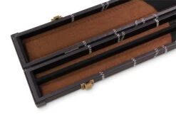 Baize Master Baize Master WHITE STITCH 2pc Deluxe Snooker Pool Cue Case With Plastic Ends Black And Brown Interior -Billiards Shop bimage93744789