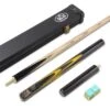 Baize Master Baize Master Gold Series YELLOW EMPEROR 8-BALL POOL CUE SET With 57 Inch Hand Spliced 3/4 Joint Cue 8mm Tip, Deluxe Black Interior Hard Case And 2 X Chalk -Billiards Shop image395704957 1